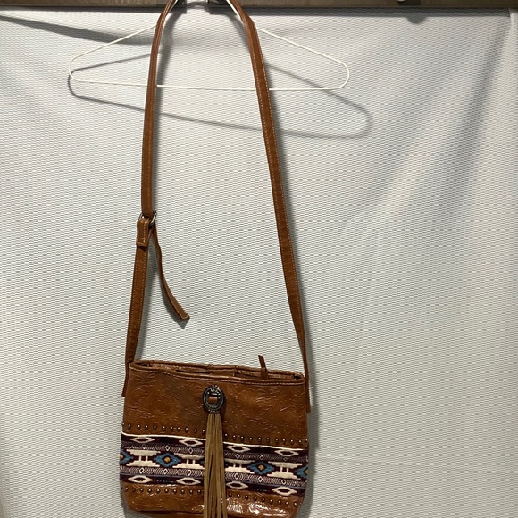 Shyanne Handbags - Shyanne Tan and Multicolor Crossbody Bag
